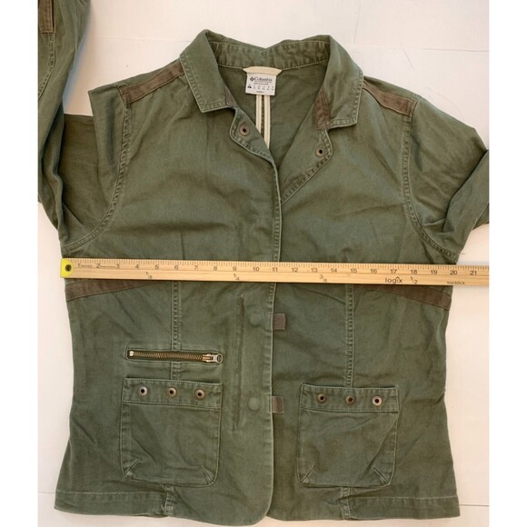 Columbia Utility Jacket Womens L Safari Field Chore Barn Military Olive Hiking - Picture 5 of 10